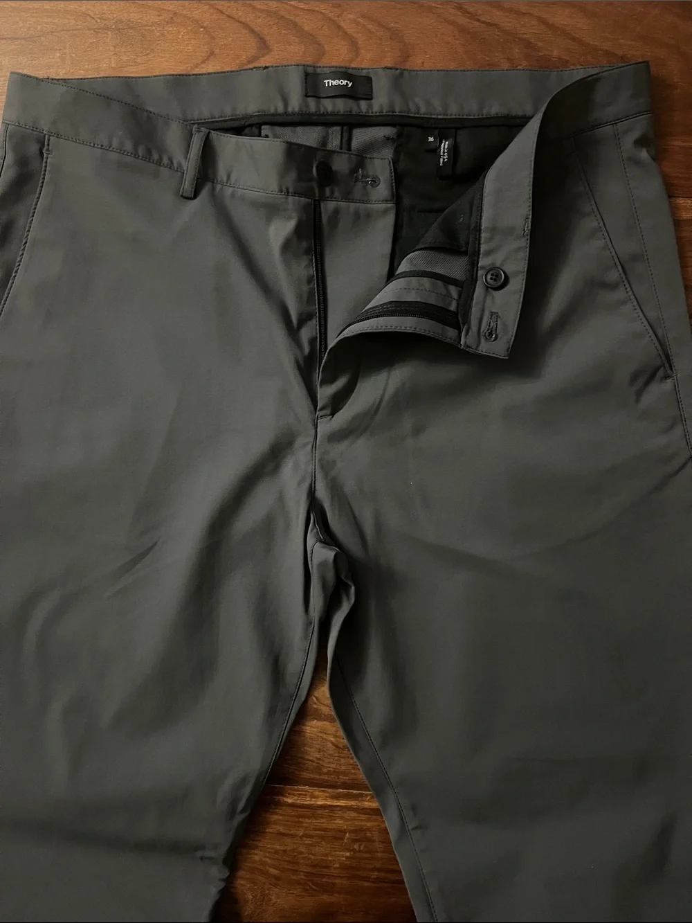 Theory Men's Charcoal Dress Pants